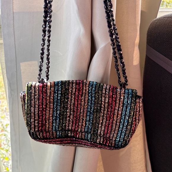 Zara beaded sequin shoulder bag crossbody clutch - Picture 7 of 10